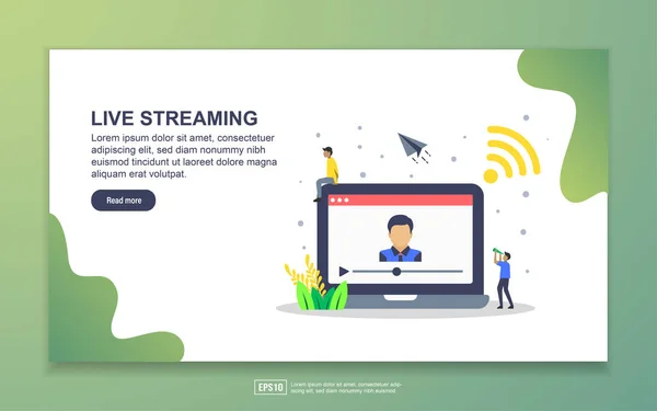 Açılış sayfası yaşam akışı şablonu. Web sitesi ve mobil web sitesi için web sayfası tasarımı Modern düz tasarım kavramı. Kolay ve özelleştirilen.
