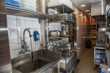 Profesyonel mutfak, görünümü sayacı, paslanmaz çelik .