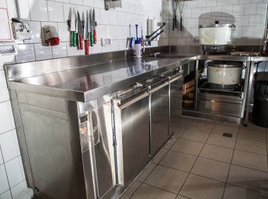 Profesyonel mutfak, görünümü sayacı, paslanmaz çelik .
