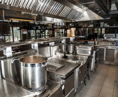 Profesyonel mutfak, görünümü sayacı, paslanmaz çelik .