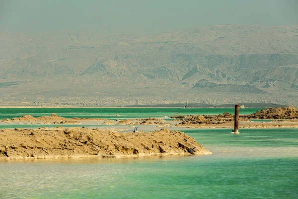 Hermosa Costa Fotos Del Mar Muerto Israel —  Fotos de Stock