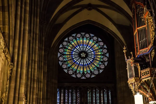 Strassburg Frankreich Dezember 2019 Innenausstattung Der Berühmten Kathedrale Von Straßburg — Stockfoto