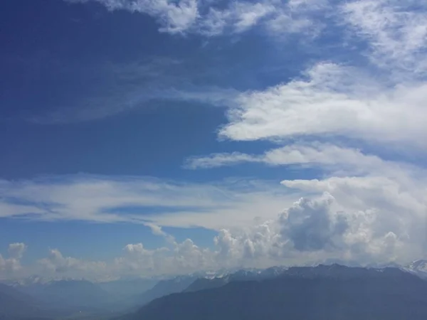 heavenly skyscape over the swiss alps