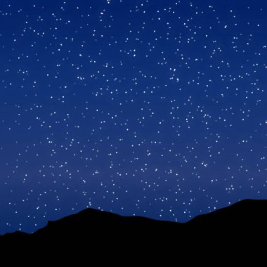 Yıldızlı gece manzara tasarım arka plan