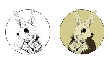 Takım elbiseli tavşan