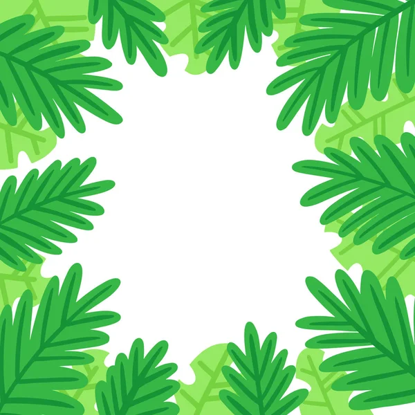 Der Tropische Hintergrund Der Palmblätter Vorlage Kann Für Karten Broschüren — Stockvektor