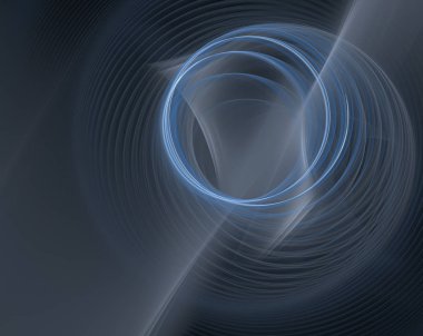 Yeşil ve turuncu daire. Teknolojik arka plan. Soyut bir bilgisayar modern fraktal tasarım koyu arka plan üzerinde oluşturulan. Fraktal renk doku soyut. Dijital sanat. Soyut Form ve renk