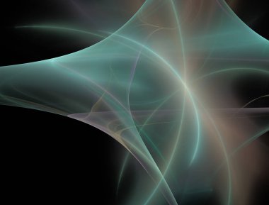 Zarif ve şık swirls karanlık bir arka plan üzerinde. Soyut bir bilgisayar modern fraktal tasarım koyu arka plan üzerinde oluşturulan. Fraktal renk doku soyut. Dijital sanat. Soyut Form ve renk. Soyut Fraktal öğe desen tasarım için.