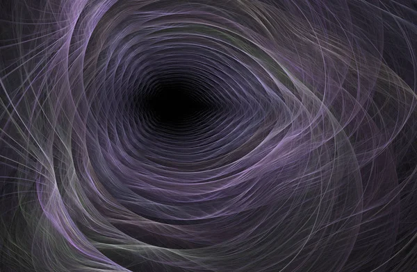 Abstracción Fractal Generada Por Computadora Del Túnel Hacia Agujero Negro — Foto de Stock