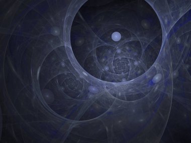 Mükemmel dijital mavi arka plan. Vortextunnel, 3d çizim. Bubbles ve daireler ve Fraktal öğeleri mecazi ilişki uzay, bilim ve modern teknoloji ile bileşimi. Fractal sanat, kapak tasarımı, te için soyutlama