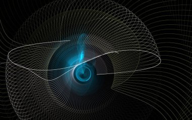 Soyut bir bilgisayar modern fraktal tasarım koyu arka plan üzerinde oluşturulan. Fraktal renk doku soyut. Dijital sanat. Soyut Form ve renk. Girdap ve rotasyon desen