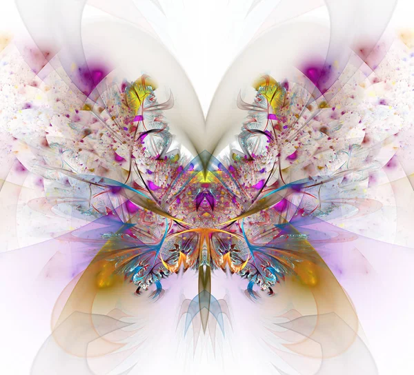 Decorative Butterfly. Abstract fractal background purple Decorative Butterfly. An abstract computer generated modern fractal design on light background. Digital art. Abstract fractal element pattern for your design. Colorful fractal butterfly