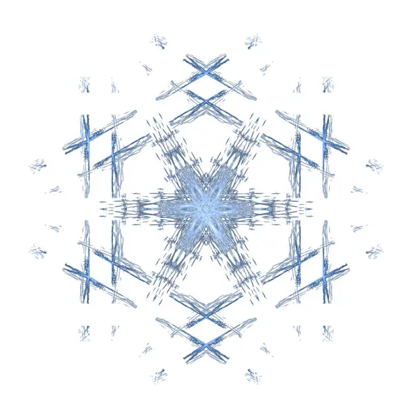 Снежинки Новый Год Коллекция Линейных Круглых Фигур Лучи Солнца Синие — стоковое фото