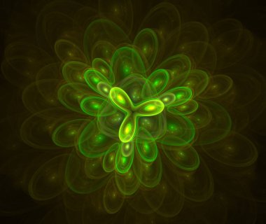 Mikrobiyoloji desen. Hücre bölünmesi. Soyut bir bilgisayar modern fraktal tasarım koyu arka plan üzerinde oluşturulan. Fraktal renk doku soyut. Dijital sanat. Soyut Form ve renk. Soyut Fraktal öğe desen tasarım için.