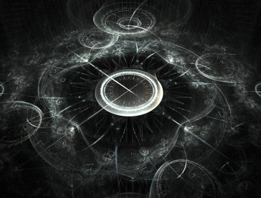 Zaman makinesi. Eternity.3d gerçeküstü illüstrasyon mekanizması. Fraktal zaman serisi. Mecazi ilişki zaman, bilim ve modern teknoloji ile saat ve Fraktal öğeleri bileşimi. Fractal sanat, bir saat, bir saat mac soyutlama