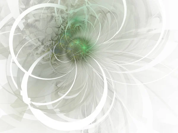 Gentle and soft green fractal flowers computer generated image for logo, design concepts, web, prints, posters. Flower background