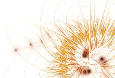 Güzel fraktal çiçek. Oluşturulan bilgisayar grafikleri. Çiçek fraktal arka plan sanat projeleri için