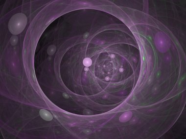 Mükemmel dijital mavi arka plan. Vortextunnel, 3d çizim. Bubbles ve daireler ve Fraktal öğeleri mecazi ilişki uzay, bilim ve modern teknoloji ile kompozisyon.