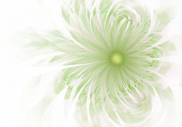 Jemný Měkký Fraktální Zelené Květiny Generovaný Obrázek Počítače Pro Logo — Stock fotografie