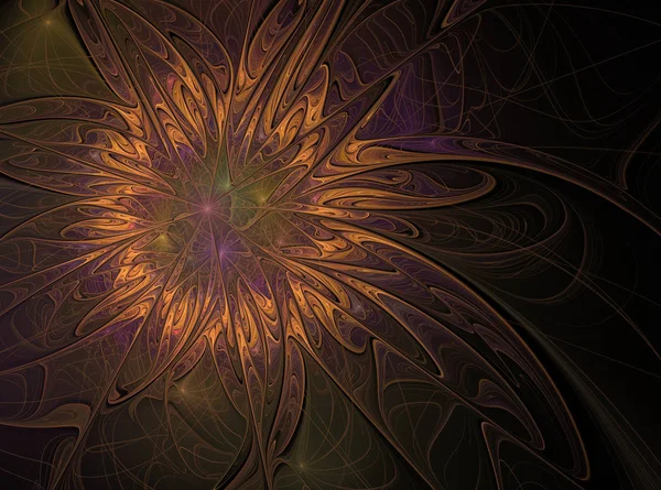 Beautiful fractal floral art. Computer generated graphics. Abstract floral fractal background for art projects