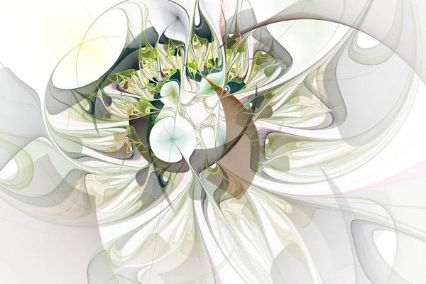 Schöne Fraktale Blume Computergenerierte Grafiken Abstrakte Florale Fraktale Hintergrund Für — Stockfoto