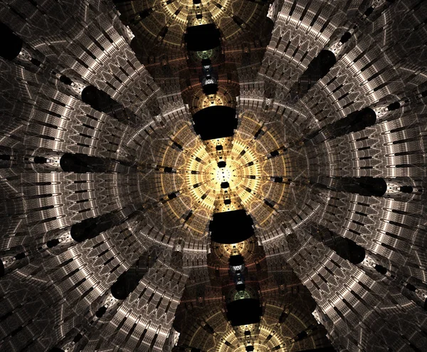 Izzó Stargate Térben Számítógéppel Generált Absztrakt Háttér Galaktikus Csipke Fraktál — Stock Fotó