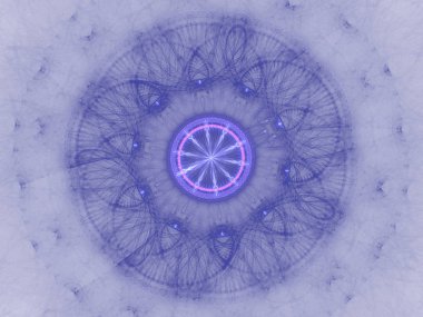 Benzersiz kaleydoskop tasarım. Soyut Fraktal mandala illüstrasyon kaleydoskopik desenli. Arka plan tasarımı için