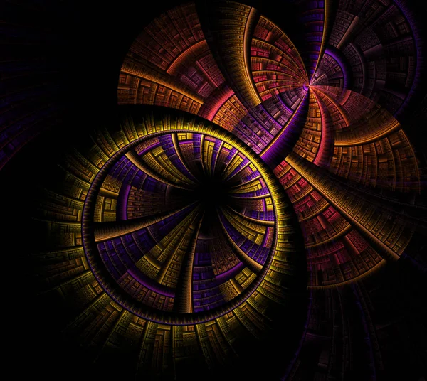 Mysterieuze Sci Tunnel Met Licht Aan Het Eind Illustratie Samenspel — Stockfoto