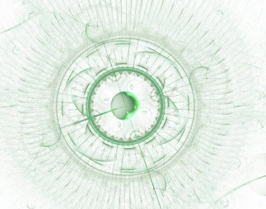 Fütürist modern saat soyut fraktal sürrealiteyi izliyor. Olağandışı soyut doku kalıbı fraktal arkaplan. Modern stil fraktal etki saati. Noel saati. Çok renkli saat mekanizması