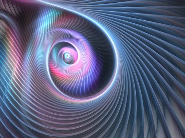 Sarmal dijital sanat. Soyut bir bilgisayar modern spiral fraktal öğesi oluşturulur. Yaratıcı sanat tasarlamak için şablon. Soyut form ve renk.