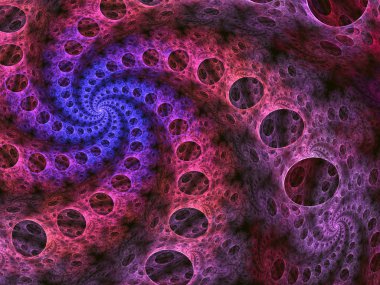 Kabarcıklar sarmal dijital sanat. Soyut bir bilgisayar modern spiral fraktal öğesi oluşturulur. Yaratıcı sanat tasarlamak için şablon. Soyut form ve renk.