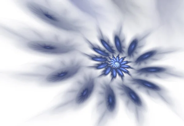 Blue Spiral Digital Art Abstract Computer Generated Modern Spiral Fractal — Stock Photo, Image