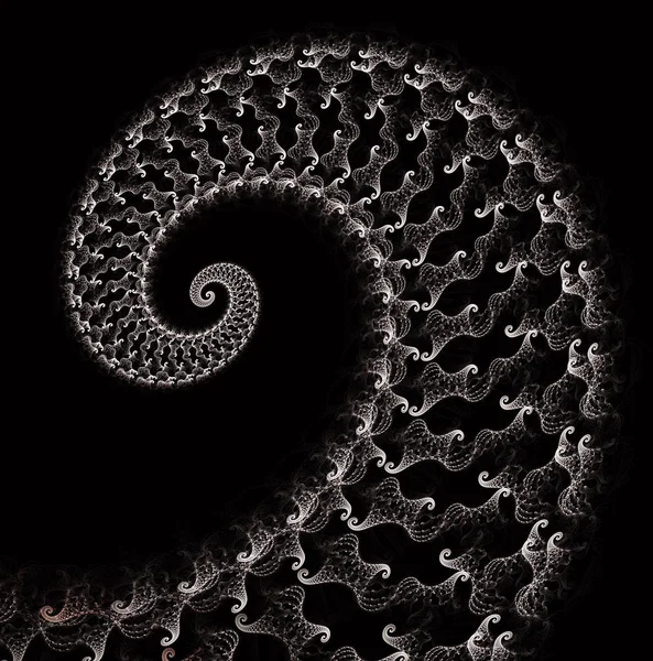 Grey wave. Spiral digital art. An abstract computer generated modern spiral fractal element. Pattern for creative art design. Abstract form and colors.