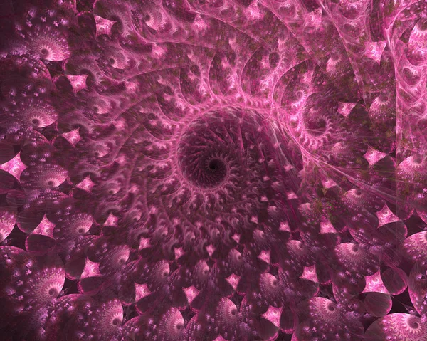 Pink Spiral digital art. An abstract computer generated modern spiral fractal element. Pattern for creative art design. Abstract form and colors.