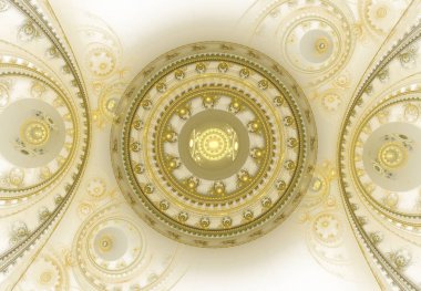 Soyut steampunk tasarım, mekanik tasarım, dişli motor. Modern fraktal mekanik ve steampunk arka plan