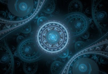 Soyut steampunk tasarım, mekanik tasarım, dişli motor. Modern fraktal mekanik ve steampunk arka plan