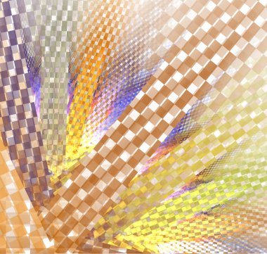 Rasgele dörtgen hücre ışıkları ile soyut tüp veya silindir alanı. Fütüristik iş, bilim veya teknoloji arka plan. Yeterince çekici daireler ve parçacıklar