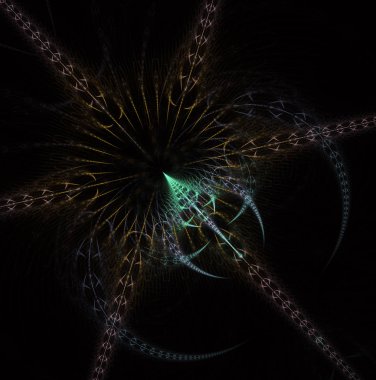 Soyut gerçeküstü sihirli makine, yaratıcı grafik tasarım için dijital sanat