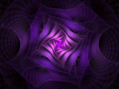 Soyut Fraktal ızgaralar ve spiraller, sarmal çiçek yaratıcı kapak tasarımı veya masaüstü duvar kağıdı için kullanılabilir. Çerçeve Infinity sarmal modeli girdap. Bilgisayar tarafından oluşturulan görüntü teknolojisi tarzı tasarım futuristik bir çiçek anımsatan