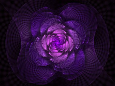 Soyut Fraktal ızgaralar ve spiraller, sarmal çiçek yaratıcı kapak tasarımı veya masaüstü duvar kağıdı için kullanılabilir. Çerçeve Infinity sarmal modeli girdap. Bilgisayar tarafından oluşturulan görüntü teknolojisi tarzı tasarım futuristik bir çiçek anımsatan