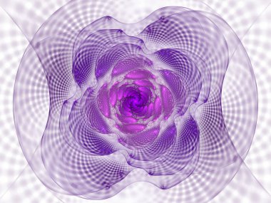Soyut Fraktal ızgaralar ve spiraller, sarmal çiçek yaratıcı kapak tasarımı veya masaüstü duvar kağıdı için kullanılabilir. Çerçeve Infinity sarmal modeli girdap. Bilgisayar tarafından oluşturulan görüntü teknolojisi tarzı tasarım futuristik bir çiçek anımsatan