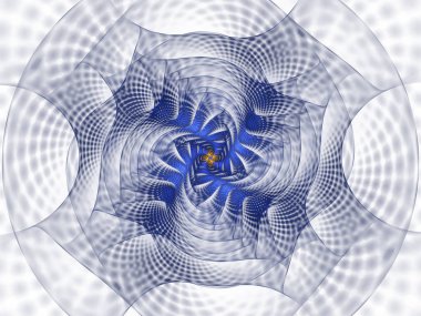 Soyut Fraktal ızgaralar ve spiraller, sarmal çiçek yaratıcı kapak tasarımı veya masaüstü duvar kağıdı için kullanılabilir. Çerçeve Infinity sarmal modeli girdap. Bilgisayar tarafından oluşturulan görüntü teknolojisi tarzı tasarım futuristik bir çiçek anımsatan