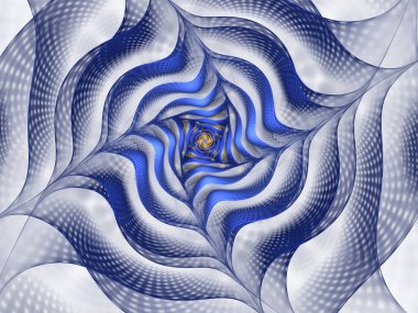 Soyut Fraktal ızgaralar ve spiraller, sarmal çiçek yaratıcı kapak tasarımı veya masaüstü duvar kağıdı için kullanılabilir. Çerçeve Infinity sarmal modeli girdap. Bilgisayar tarafından oluşturulan görüntü teknolojisi tarzı tasarım futuristik bir çiçek anımsatan