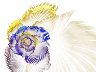 Fraktal metalik girdap arka plan - Fractal sanat soyut