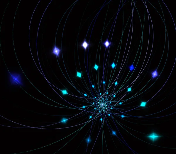 Säieteoria Fyysiset Prosessit Kvanttiteoria Kvanttikietoutuminen Abstrakti Tietokone Loi Modernin Fraktaalin — kuvapankkivalokuva