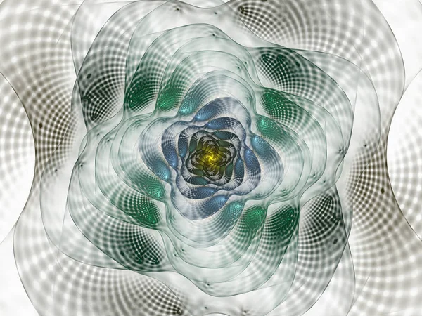 Абстрактный Сетками Спиралями Спиральный Цветок Подходящий Обоев Рабочего Стола Креативного — стоковое фото