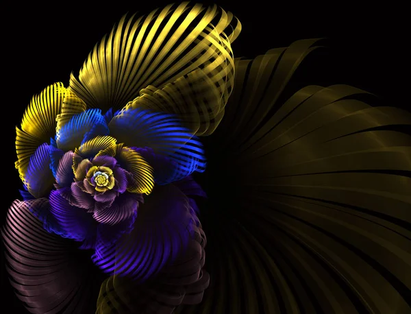 Fraktal metalik girdap arka plan - Fractal sanat soyut