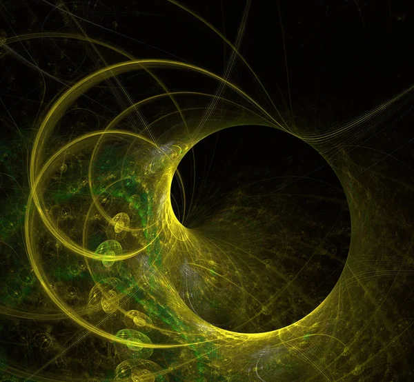 Spirals Circles Endless Continuous Line String Theory Physical Processes Quantum — Stock Photo, Image