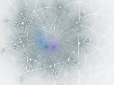 Parlak sarmal soyut karmaşık geometrik süsleme. Karmaşık soyut dokuma yuvarlak /spiral dönen tasarım (3d çizim, beyaz arka plan). Fantezi fraktal tasarım.