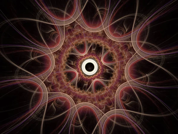 Arta Digitală Spirală Computer Abstract Generat Elemente Fractale Spirale Moderne — Fotografie, imagine de stoc
